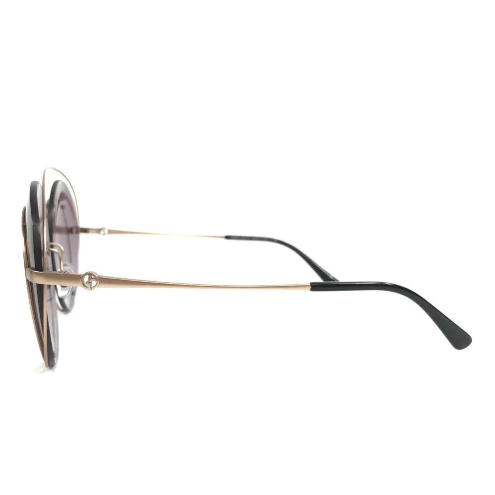 Giorgio Armani Sunglasses AR6043 3006/8H Gold Rimless Frames with Purple Lenses